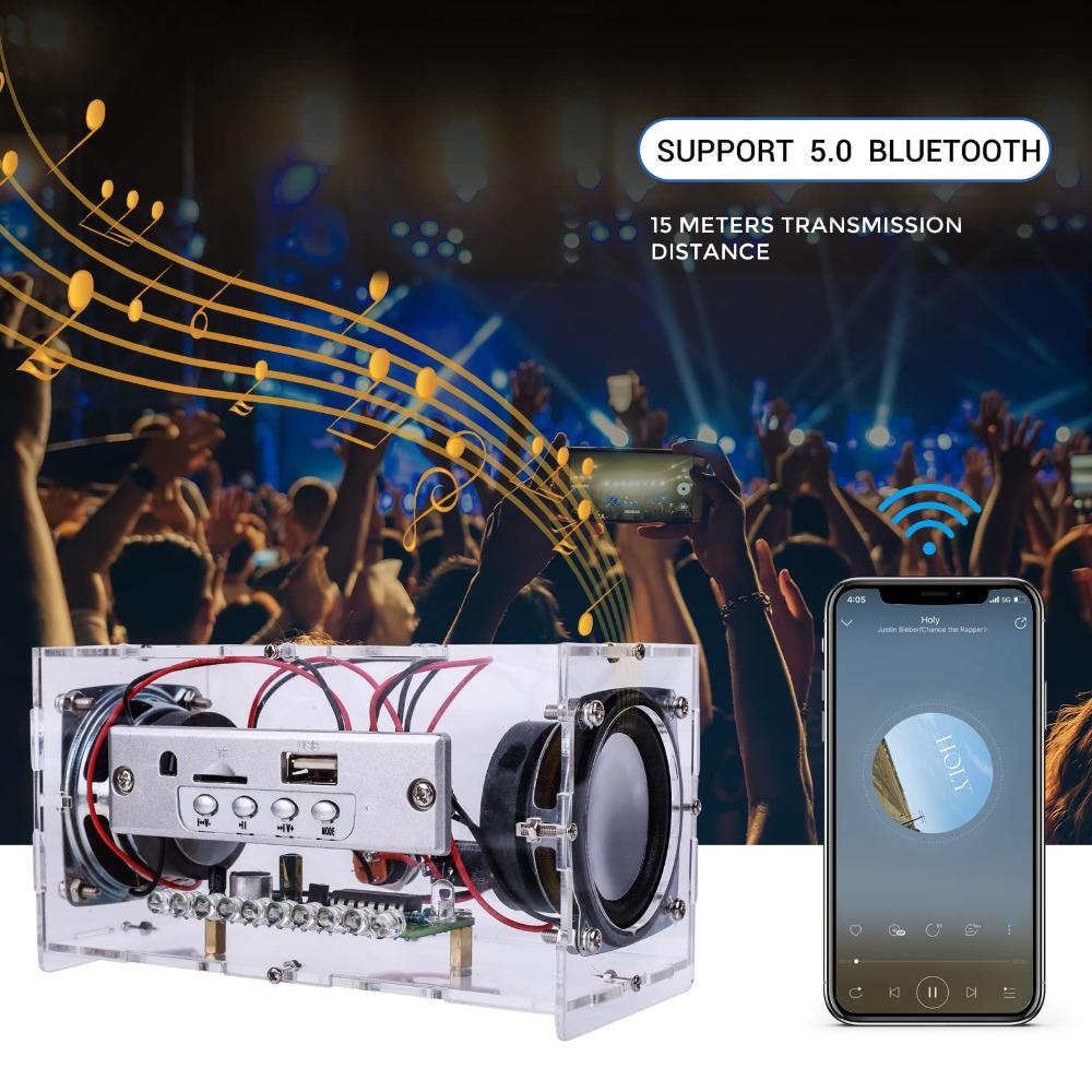 Bộ Loa Bluetooth Acrylic Trong Suốt Tương Thích Với Loa Bluetooth Hình Chữ Nhật