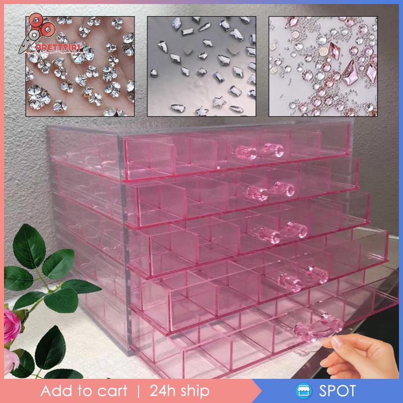 Hộp Đựng Trang Sức Đính Đá Lấp Lánh Ốp