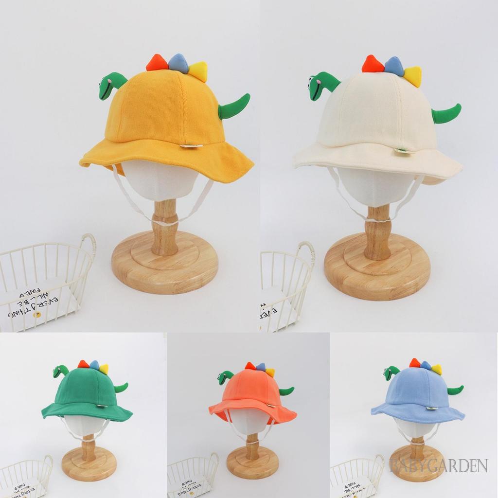 Mũ Tai Bèo Vành Rộng Họa Tiết Khủng Long Thời Trang Mùa Hè Cho Bé 1-2 Tuổi