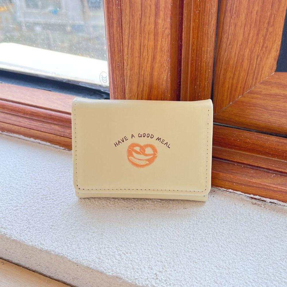 MIQUEL Ví Da PU Nhiều Ngăn Đựng Thẻ / Tiền Xu / Bánh Mì Dễ Thương Cho Nữ