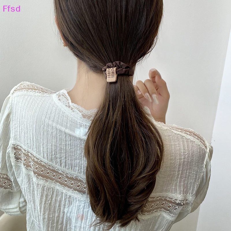 Bộ 5 Dây Buộc Tóc Cao Su Co Giãn Phong Cách Hàn Quốc Cho Nữ