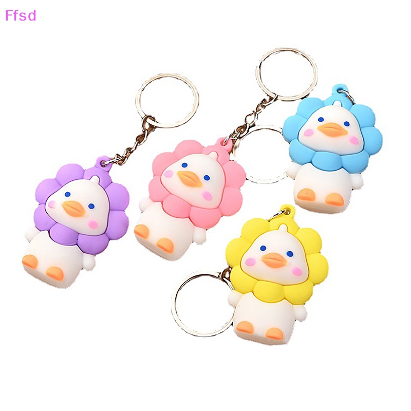 {Ffsd} Móc Khóa Ba Lô Hình Vịt Con / Hoa Hướng Dương Hoạt Hình Dễ Thương Làm Quà Tặng Cho Nữ * Bán Chạy