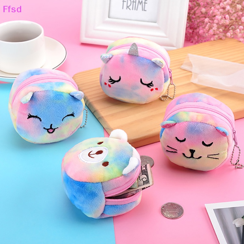 {Ffsd} 1 Túi Đựng Tiền Xu Mini Bằng Lông Nhung Đầy Màu Sắc Cho Tiệc Sinh Nhật Trẻ Em * Bán Chạy