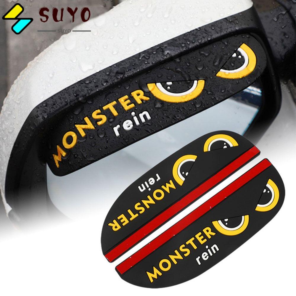 SUYO Bộ 2 Tấm Che Mưa Bằng Nhựa Resin Thông Dụng Cho Gương Chiếu Hậu Xe Hơi
