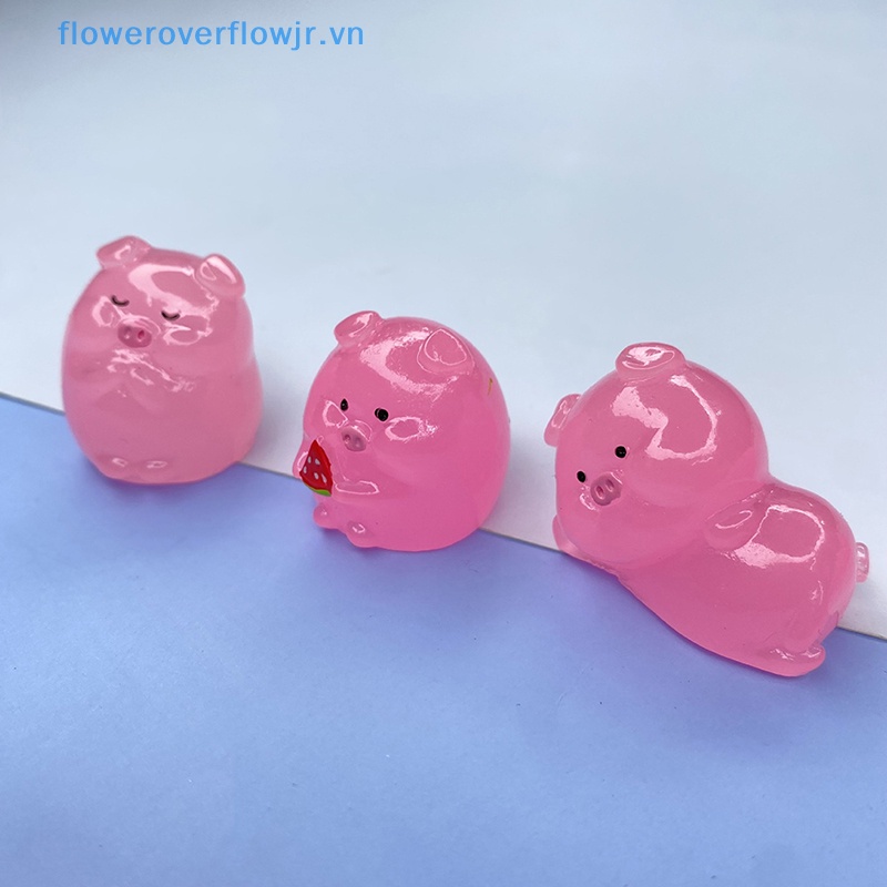 1 Tượng Heo Con Bằng Nhựa Phát Quang Trang Trí Giáng Sinh