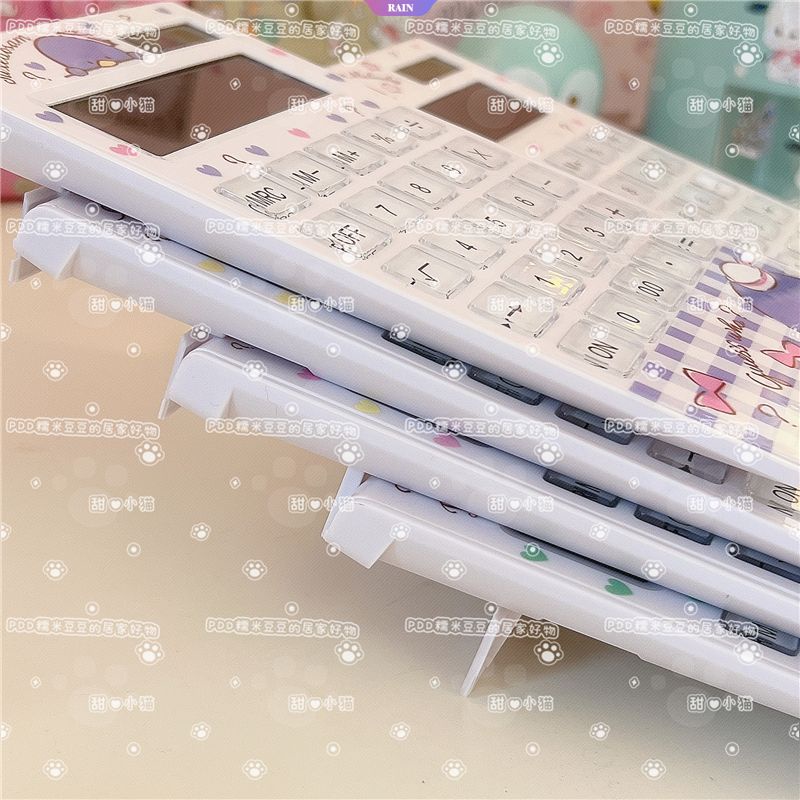 Hello Kitty Cinnamoroll My Melody Kuromi Pom Pom Purin Pochacco Máy Tính Anime Sanrio Girl Heart Keytroke Arithmetic Computer [RAIN]