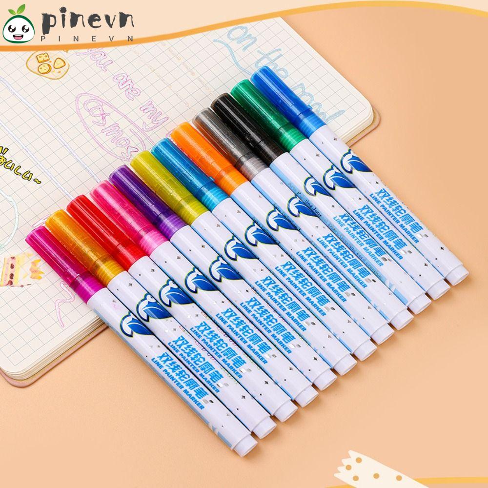 PINEVN Set 8 / 12 Bút Vẽ Màu Nước Chủ Đề Giáng Sinh