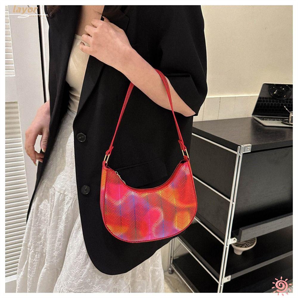 LAY Túi Đeo Vai / Kẹp Nách Bằng Da PU Đa Năng Cho Nữ