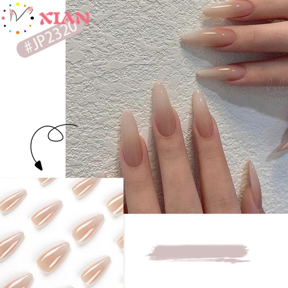XIANTIN Set 24 Móng Tay Giả Màu Gradient Thời Trang