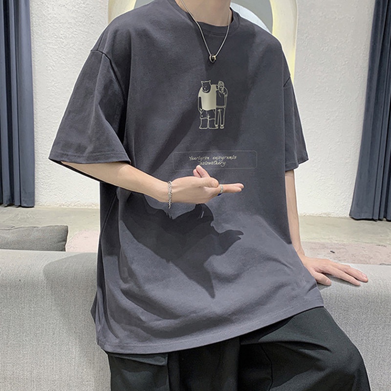 Áo Thun Form Rộng Thời Trang Xu Hướng Hàn Quốc Cho Nam
