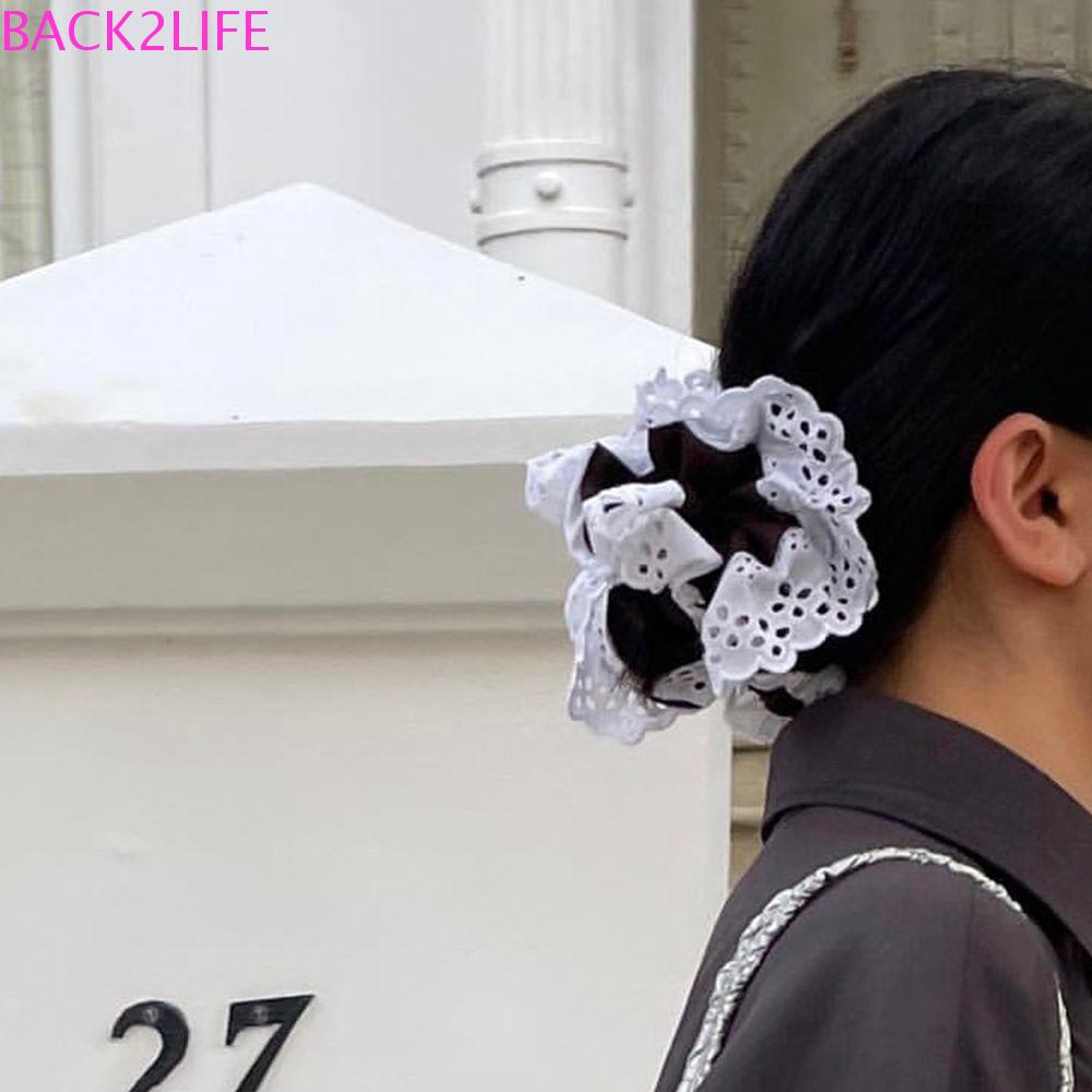 BACK2LIFE Dây Cột Tóc Ren Hoa Phong Cách Lolita Xinh Xắn Cho Nữ