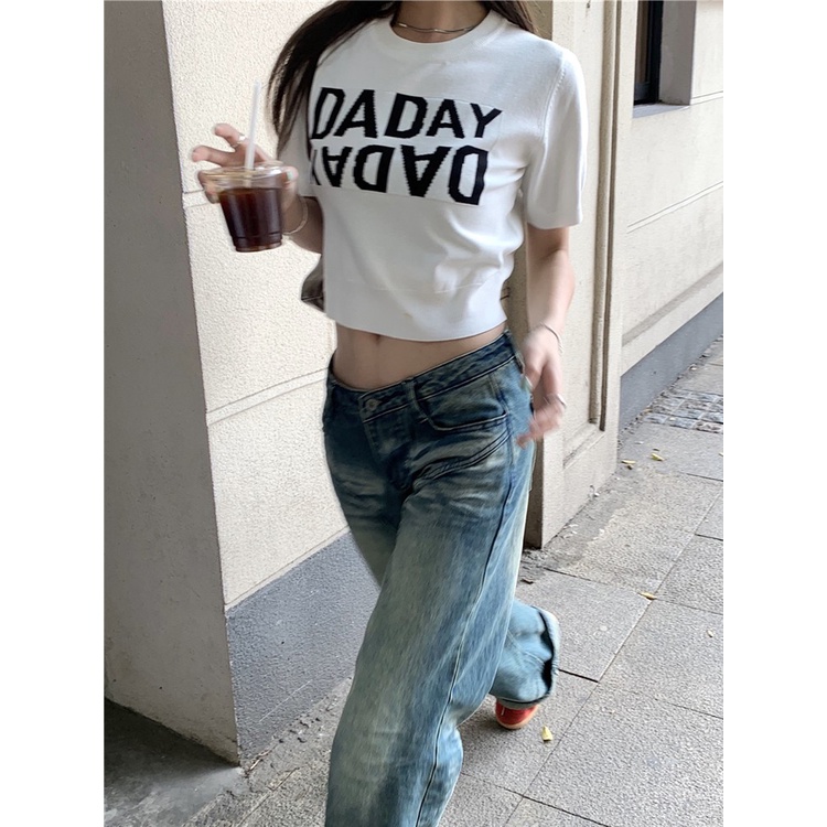 Áo Thun 100% Cotton Tay Ngắn Phong Cách Hàn Quốc Cho Nữ