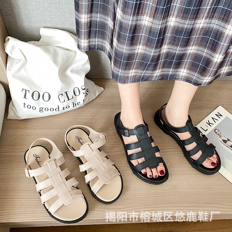 Xăng đan Đế Bằng Thời Trang Đi Biển Mùa Hè Cho Nữ