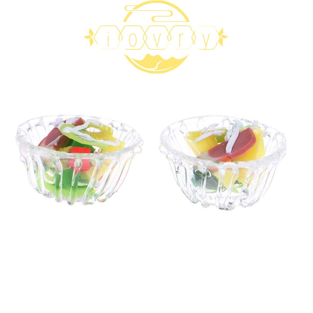 IVORY Mô Hình Tô Salad Đồ Chơi Cho Nhà Búp Bê