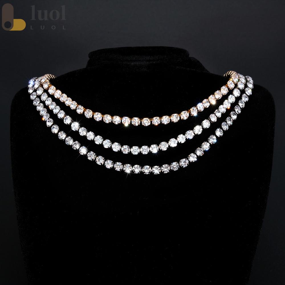 LUOL Vòng cổ Thời Trang Đính Đá Zircon Lấp Lánh
