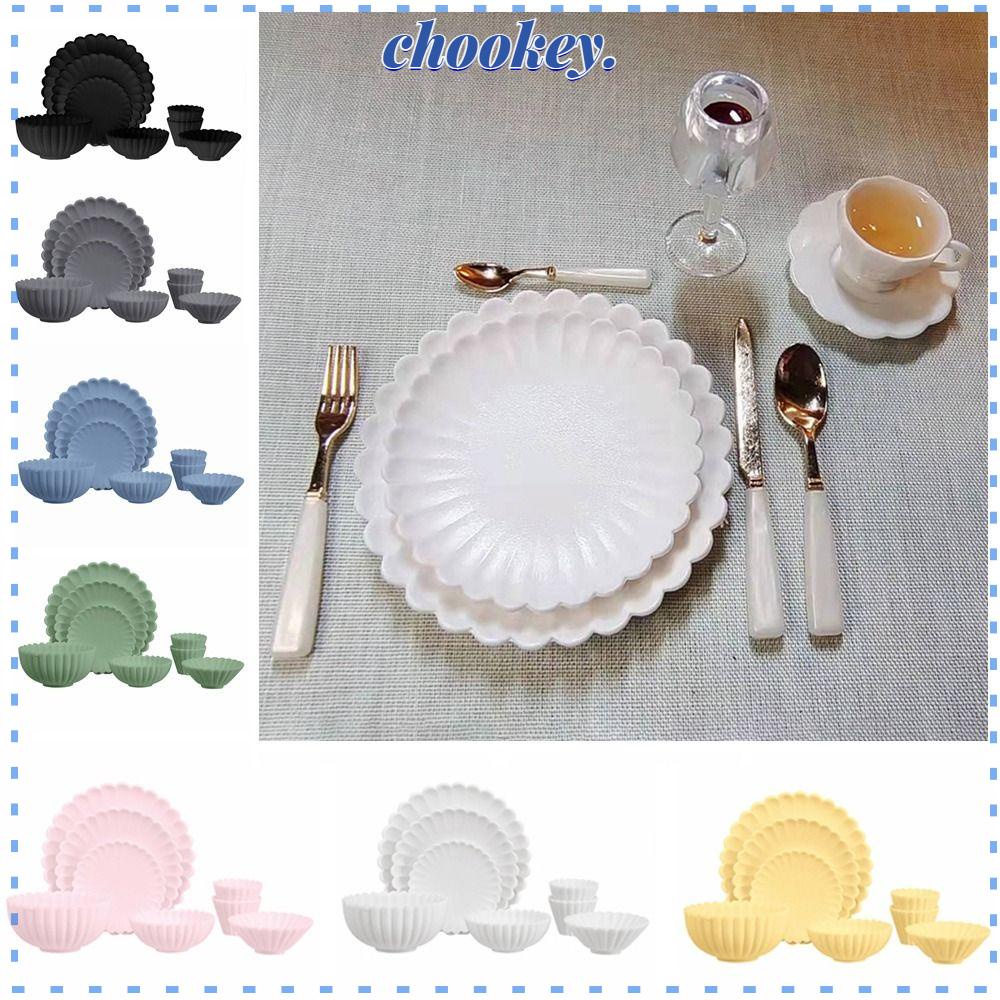 CHOOKEY Set 8 Mô Hình Dụng Cụ Ăn Uống Trang Trí Nhà Búp Bê