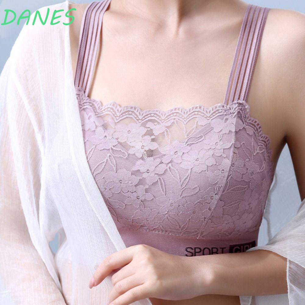 DANES Áo Ngực Thể Thao Không Gọng Không Đường May Thoáng Khí Thoải Mái Cho Nữ