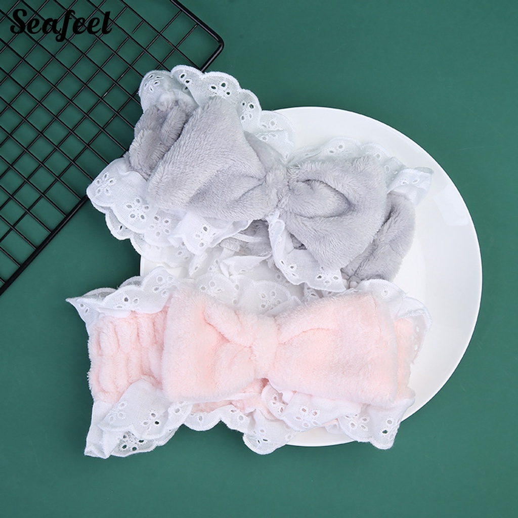 Băng Đô Cài Tóc Mềm Mại Co Giãn Chống Dầu Thắt Nơ Dành Cho Nữ