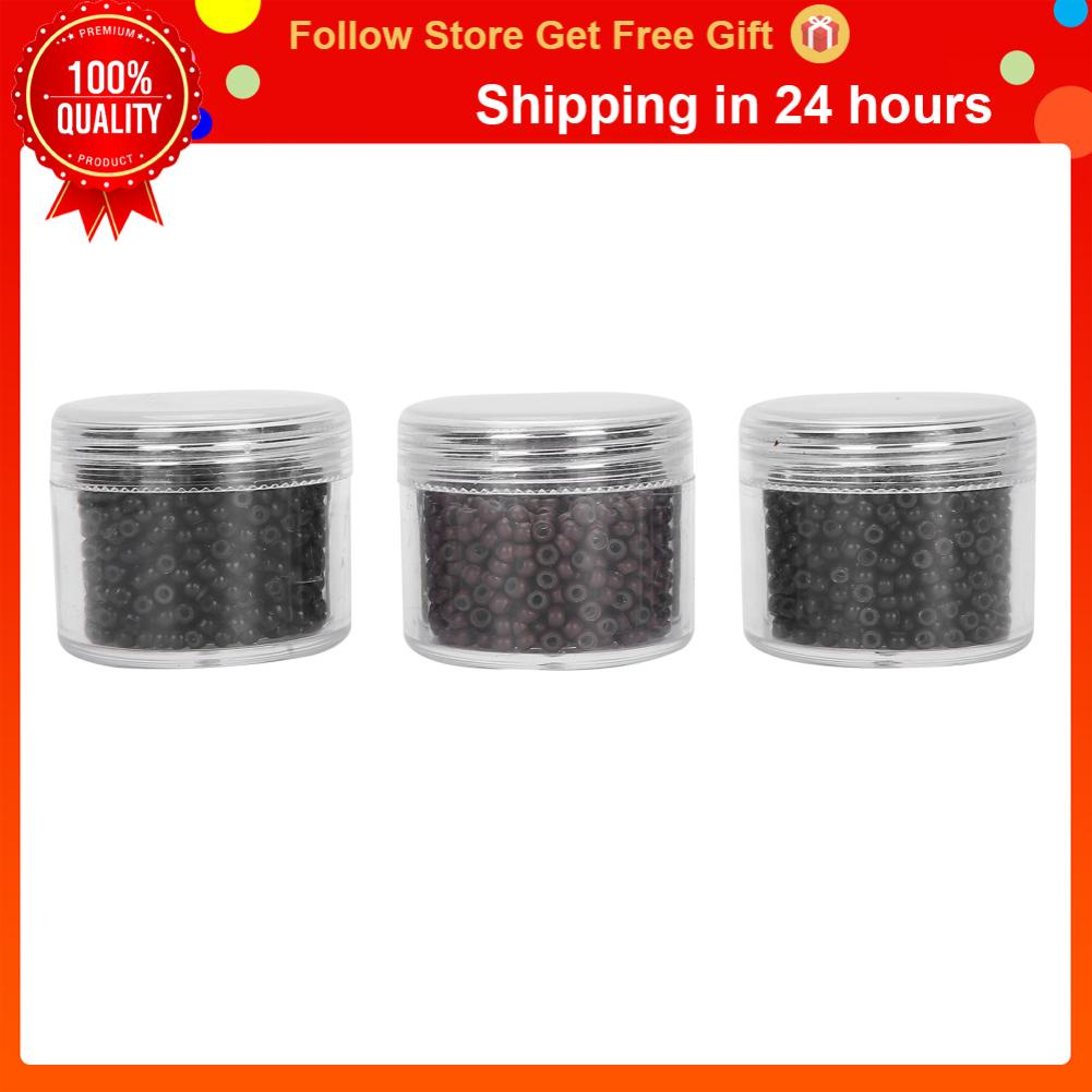 Forest Hair Extension Ring 3000pcs 3.0mm Silicone Micro Links Rings Small Comfortable Lined Beads Extensions Tool for Making All Kinds of Wigs and