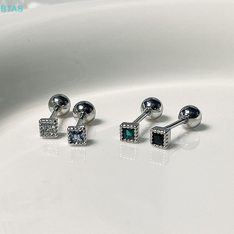 1 Cặp Bông Tai Hình Khối Lập Phương Mini Nhiều Màu Dạng Xoắn Ốc Thời Trang Dự Tiệc Cho Nữ