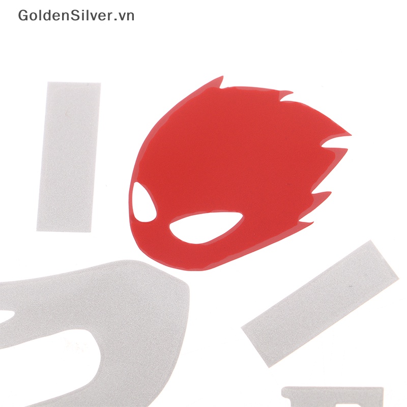 Miếng Dán Trang Trí Xe Hơi Bằng ABS Màu Vàng Bạc Hình Đồng Hồ Đo Nhiên Liệu Vui Nhộn