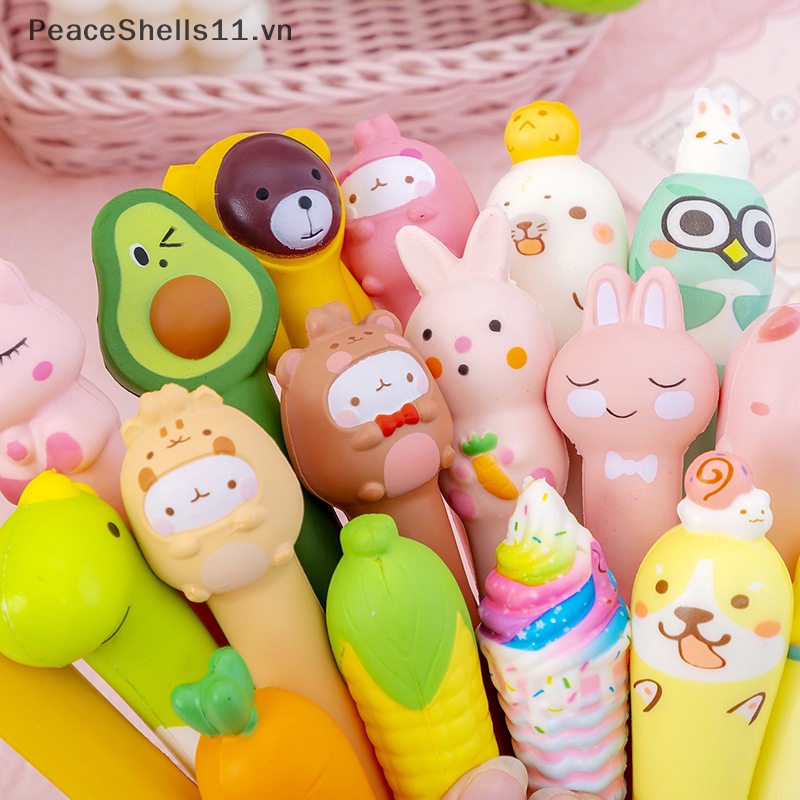 Bút Mực Gel Mềm Mại Họa Tiết Hoạt Hình Dễ Thương Sáng Tạo