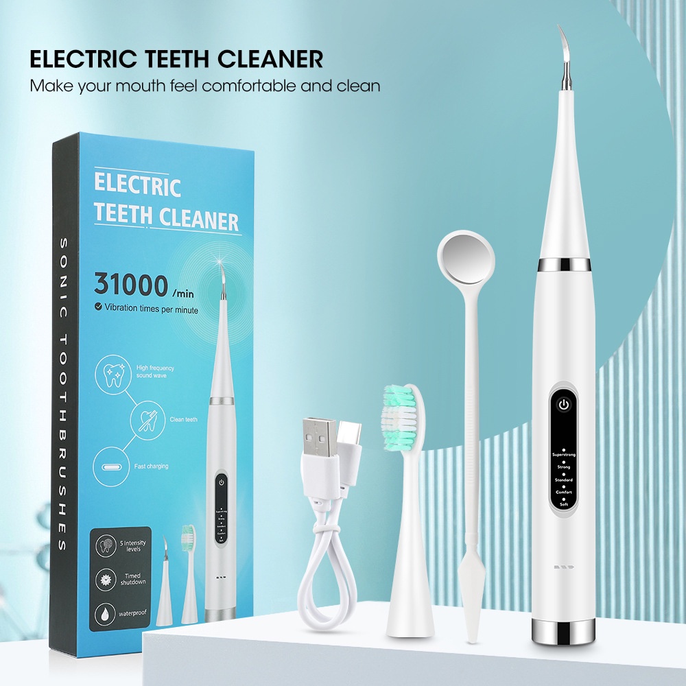 HailiCare 5 tốc độ làm sạch răng bằng điện bàn chải đánh răng điện tại nhà làm đẹp răng dụng cụ tẩy cao răng điện làm sạch răng