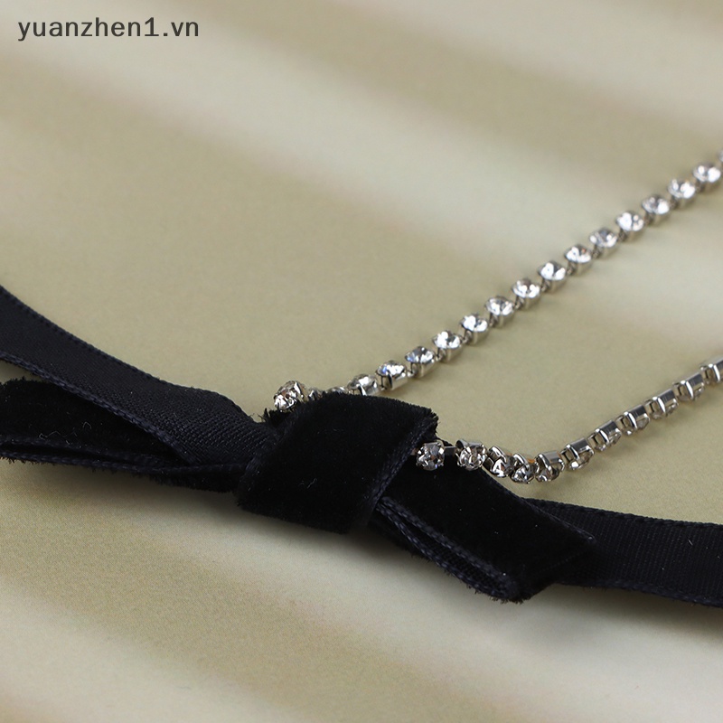 Vòng cổ Mặt Nơ Đính Đá Thời Trang Cho Nữ