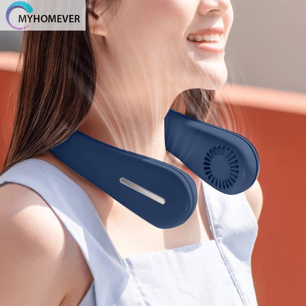 Quạt Làm Mát Đeo Cổ 3 Tốc Độ 2400Mah Tiện Dụng Mang Theo Du Lịch / Chơi Thể Thao