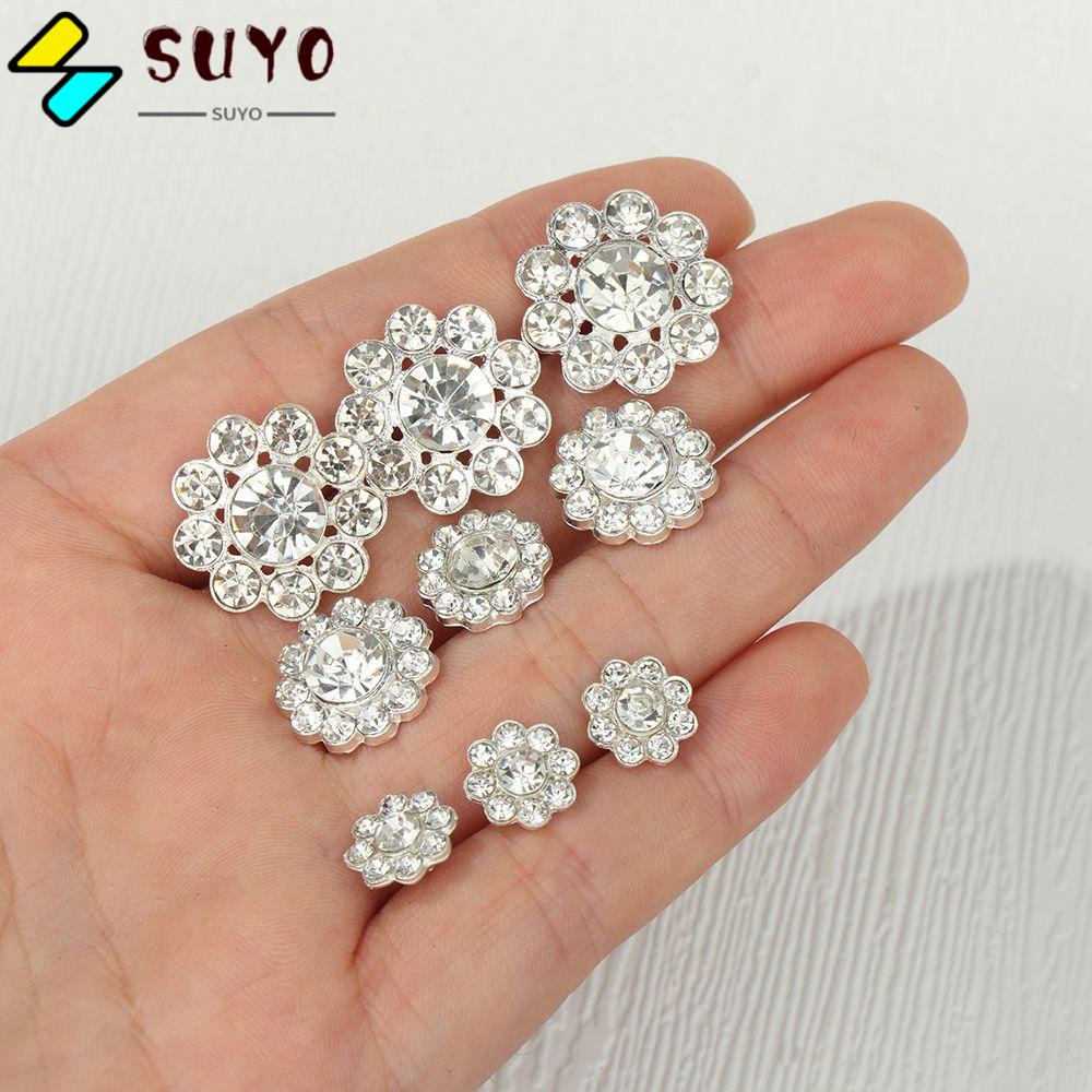SUYO Set 10 Nút Áo Hình Viên Kim Cương Giả Cao Cấp Tiện Dụng