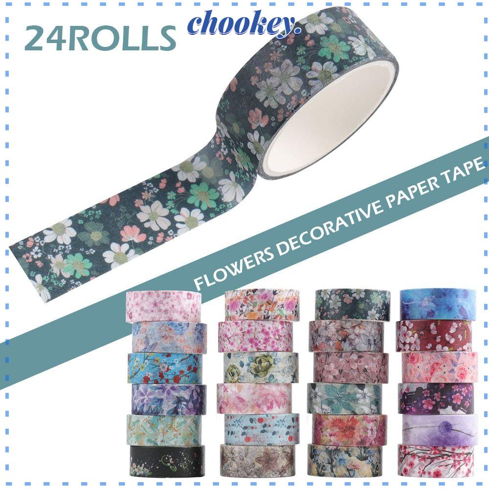 CHOOKEY 24 Cuộn Băng Keo Dán Trang Trí Sổ Tay DIY