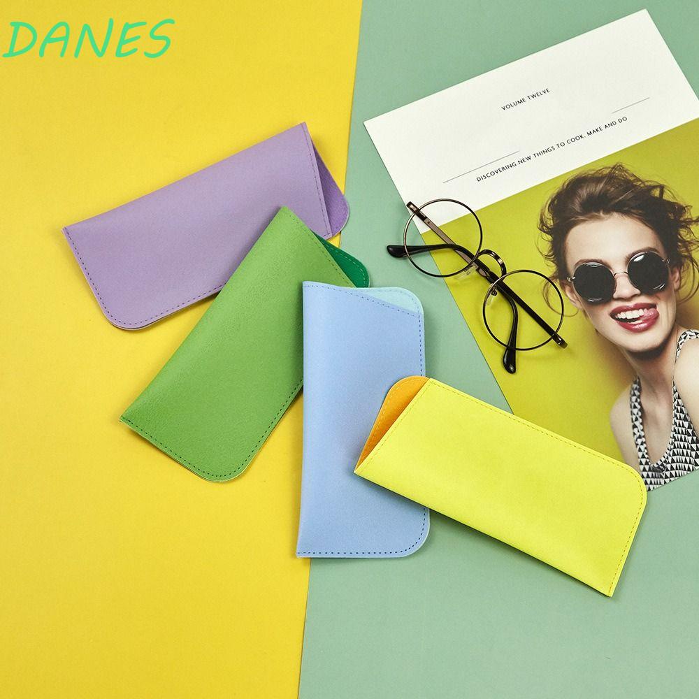 DANES Ốp Điện Thoại Da PU Mềm Màu Kẹo Chống Thấm Nước Có Ngăn Đựng Mắt Kính / Son Môi Cho Nam