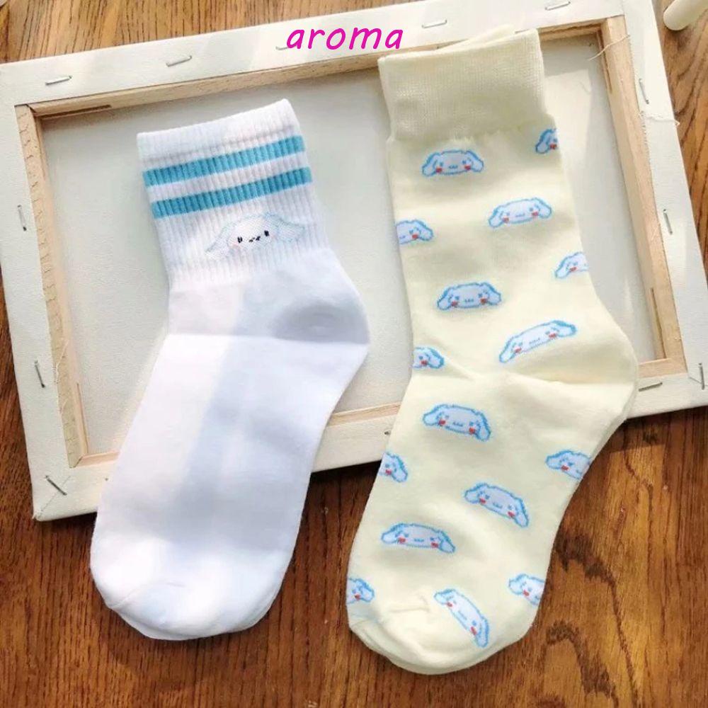 AROMA Vớ Cotton Giữ Ấm Họa Tiết Hoạt Hình Cinnamoroll Dễ Thương