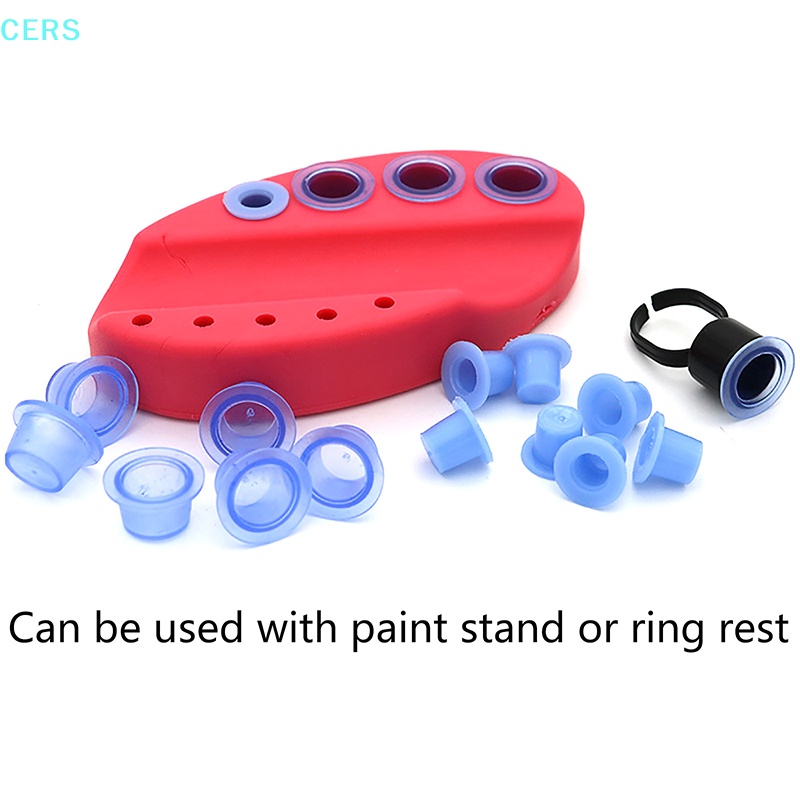 Set 100 Cốc Silicone Trong Suốt Đựng Mực Xăm Hình Tiện Dụng