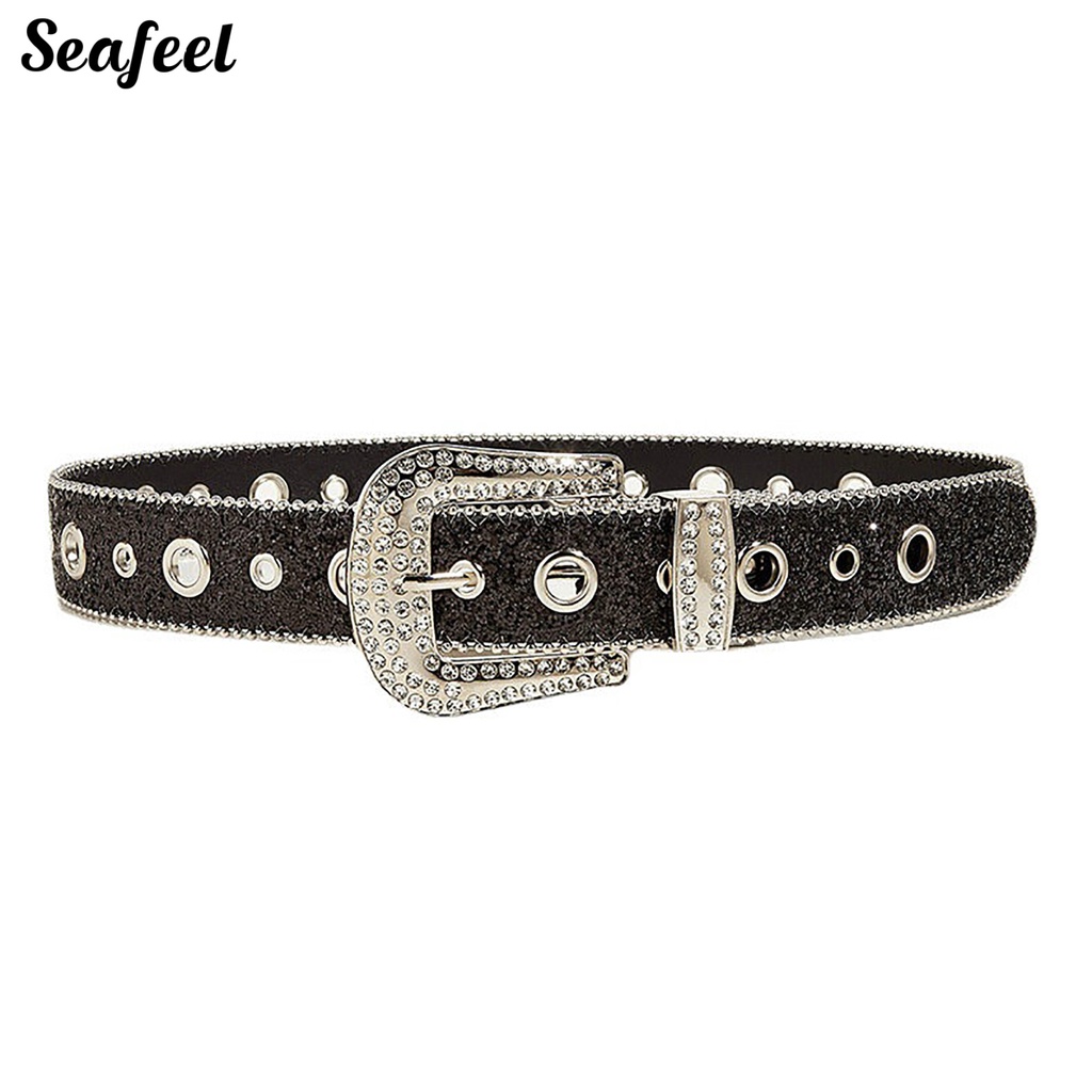 Móc Cài Áo Giả Da Nhiều Lỗ Đính Đá Kim Sa Nhiều Màu Tùy Chỉnh Thời Trang Cho Nữ