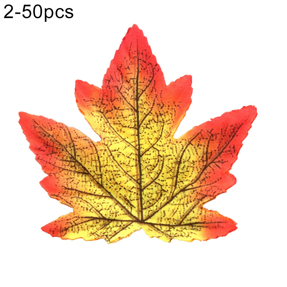 Set 50 Lá Phong Giả Sống Động Trang Trí Tiệc Cưới / Halloween