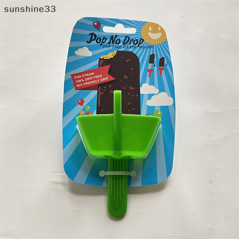 Su Mới Giá Đỡ Que Kem Chống Nhỏ Giọt Không Cần Đóng Băng Có Ống Hút Cho Trẻ Em n