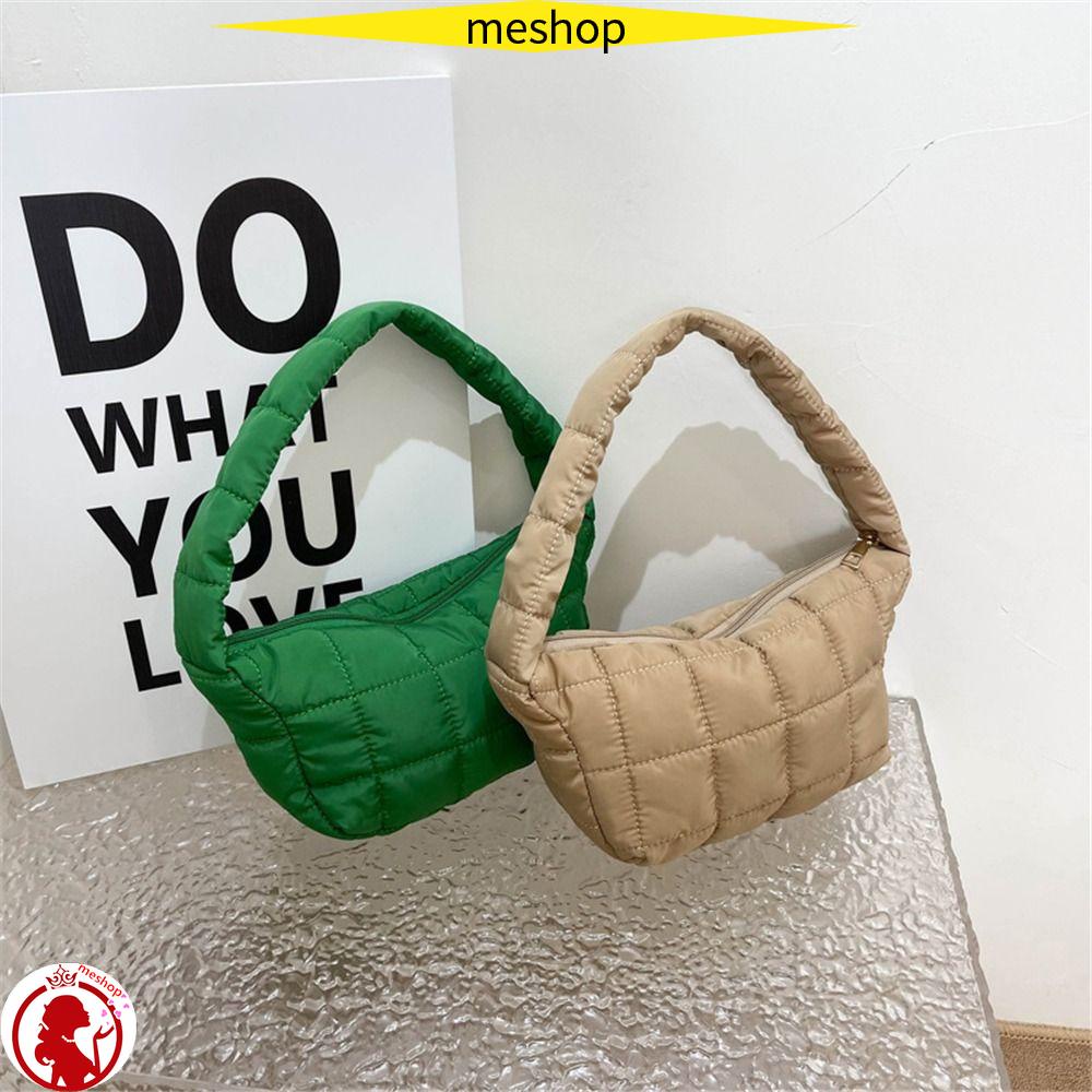 ME Túi Xách Cotton Họa Tiết Sọc Caro Thời Trang Mùa Đông