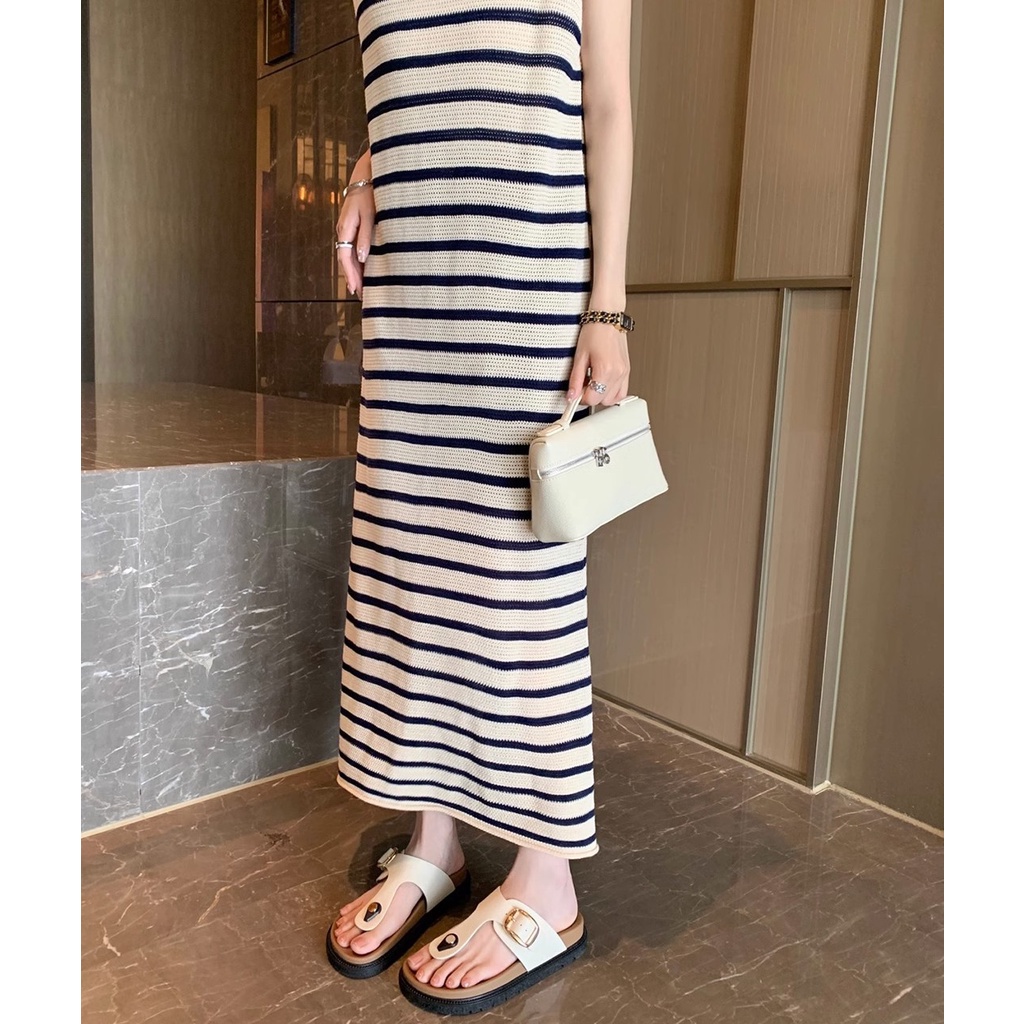 Duoya Tóc Thẳng ~ [Hàng Có Sẵn] [Hàng Có Sẵn] Dép Xỏ Ngón Bằng Da Mềm Mại Có Khóa Cài Dày Dặn Đi Biển Cho Nữ Miễn Phí Vận Chuyển