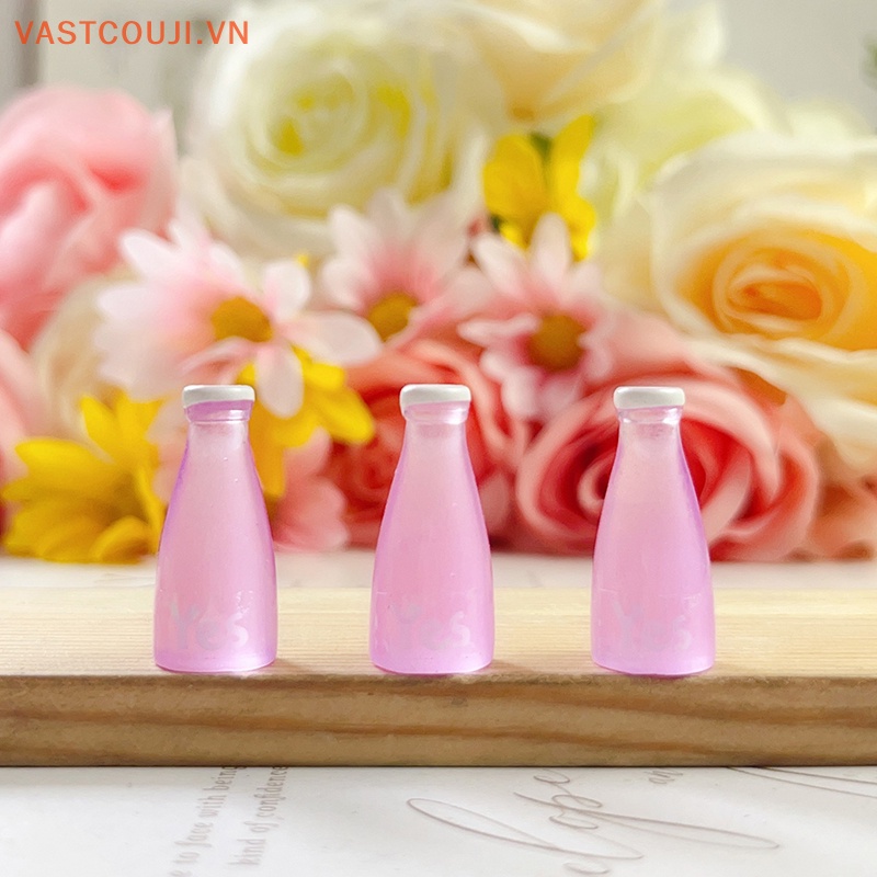 Bộ 5 Mô Hình Chai Kem VASTJI Mini Bằng Resin Màu Dạ Quang Trang Trí Điện Thoại DIY