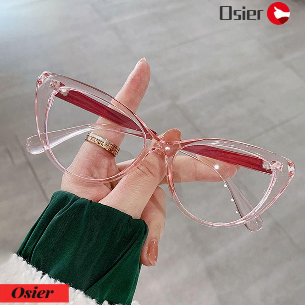 OSIER1 Mắt Kính Chống Tia UV Gọng Lớn Siêu Nhẹ Màu Trơn Họa Tiết Da Báo Thời Trang Cho Nam