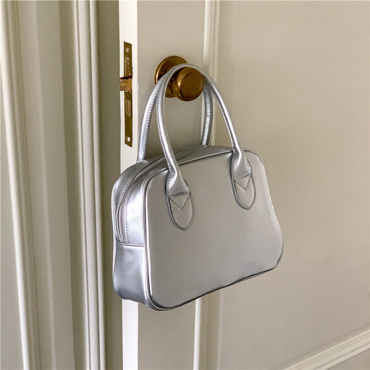 Túi Xách Da PU Bóng Thiết Kế Đơn Giản Thời Trang Mùa Hè Hàn Quốc