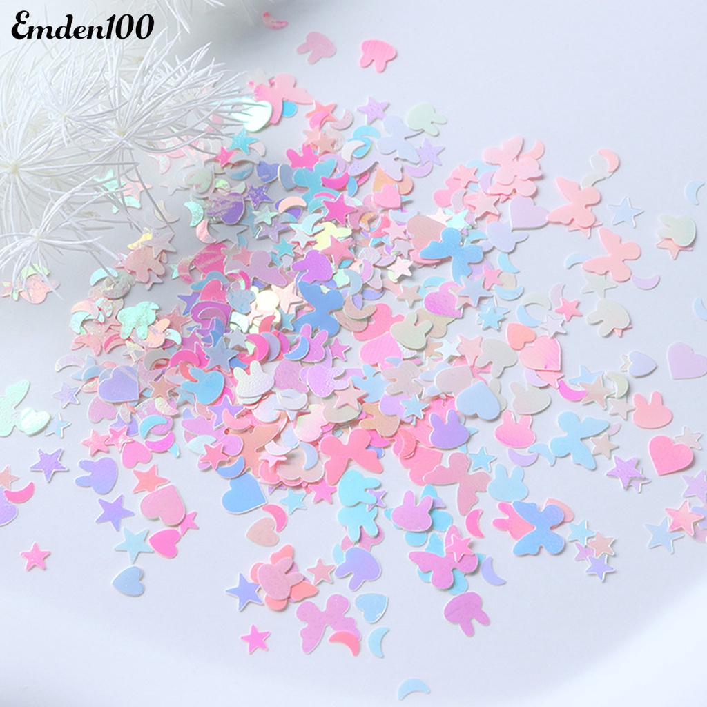 Hộp Kim Tuyến Lấp Lánh 3D Trang Trí Móng Tay / Cơ Thể Hình Ngôi Sao / Thỏ / Mặt / Trái Tim Xinh Xắn