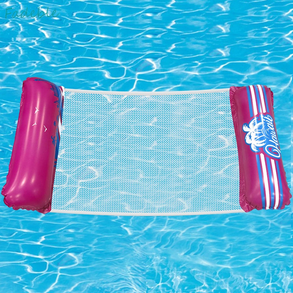 Giường Phao Bơi Bơm Hơi Bằng PVC In Họa Tiết Độc Đáo Kèm Lưới Tiện Dụng