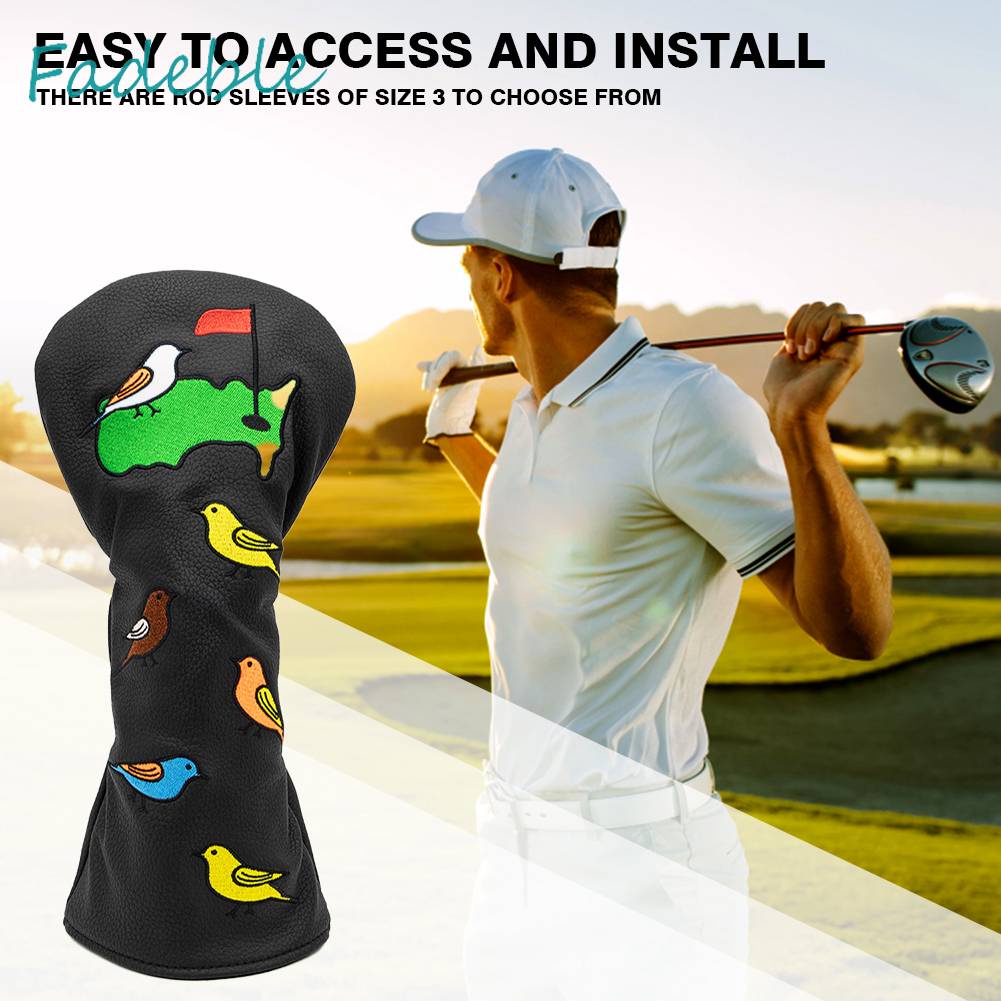 Vỏ Bọc Gậy Đánh Golf Bằng PU Mềm Chống Cắt Họa Tiết Chim Nhỏ Gọn