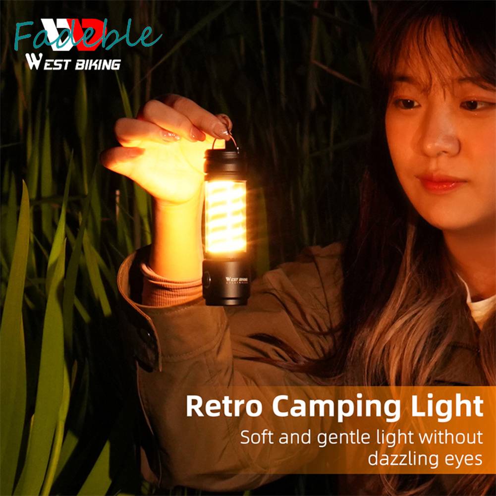 Đèn Cắm Trại Phong Cách Retro Chống Thấm Nước 400LM 2200mAh Sạc USB Tiện Lợi
