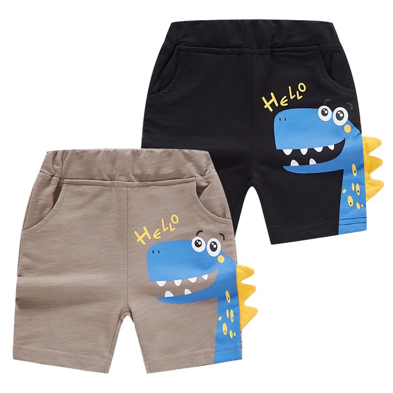 Quần Short Họa Tiết Khủng Long Hoạt Hình Phong Cách Hàn Quốc Thời Trang Mùa Hè Mới 2023 Dành Cho Bé Trai