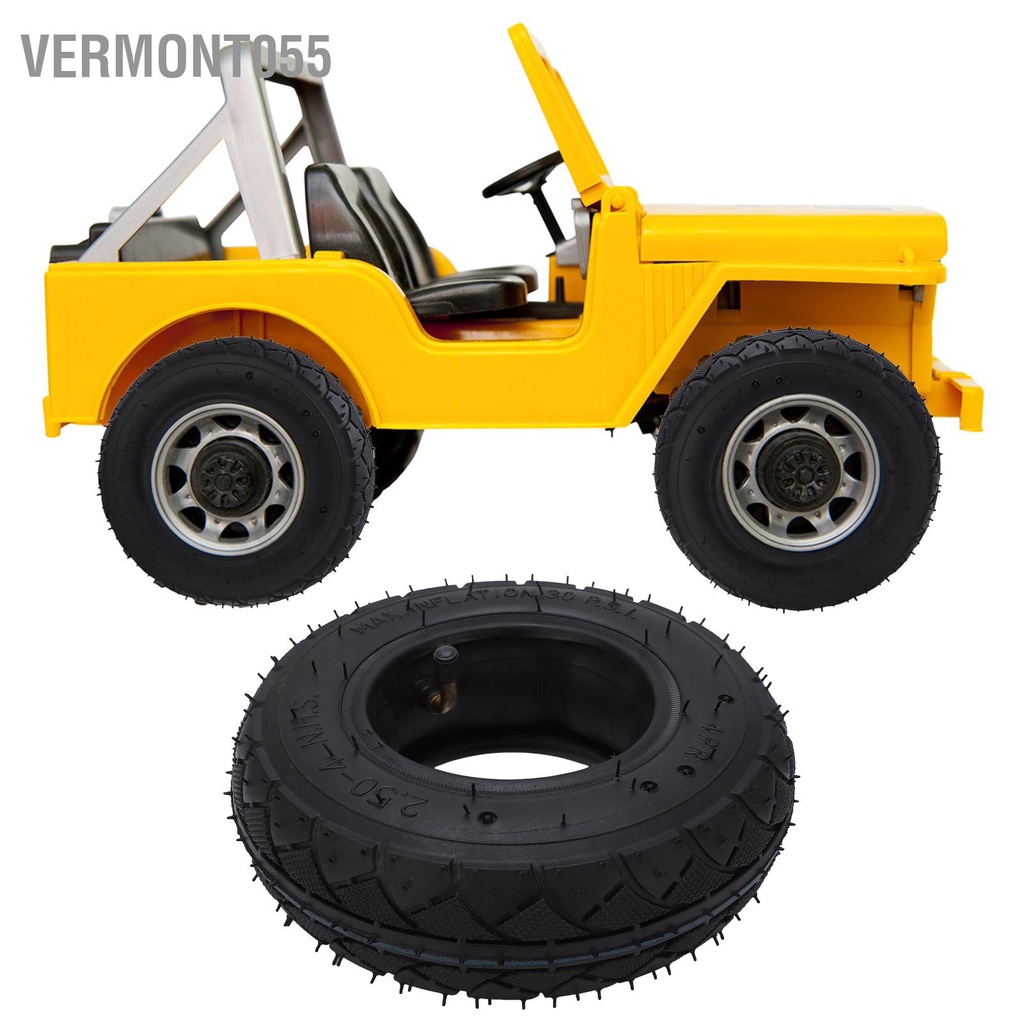 Vermont055 2.50‑4 Bộ lốp và săm bên trong Thay thế ngoài bằng cao su cho xe tay ga Xe lăn điện