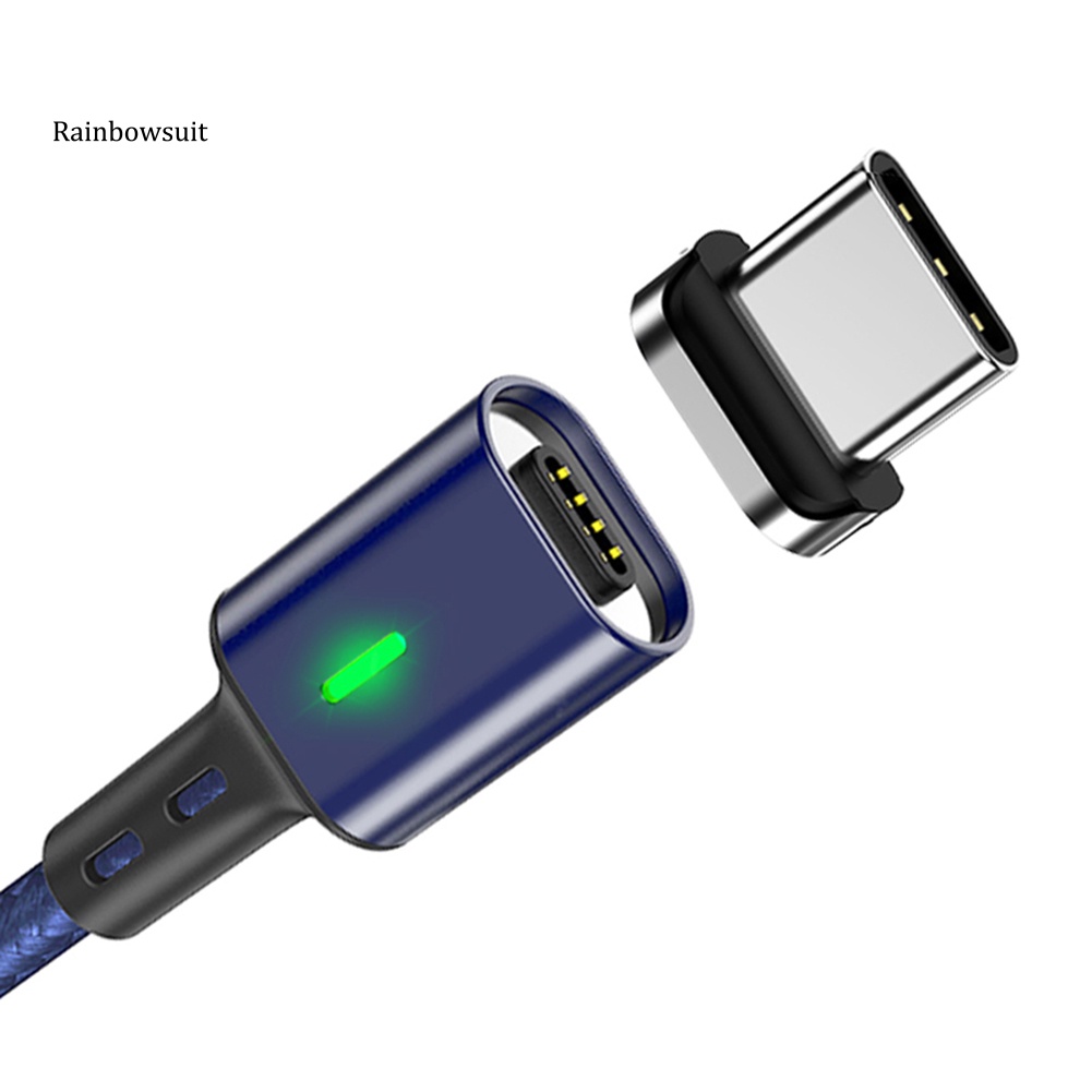 Dây Cáp Sạc Nhanh 3A Từ Tính Micro USB Type C Cho Điện Thoại iPhone Android