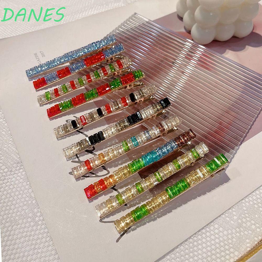 DANES Kẹp Tóc Mỏ Vịt Đính Pha Lê Phong Cách Hàn Quốc Đơn Giản Dành Cho Nữ